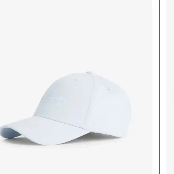 The Kooples Light Blue Logo Print Baseball cap hat NWT